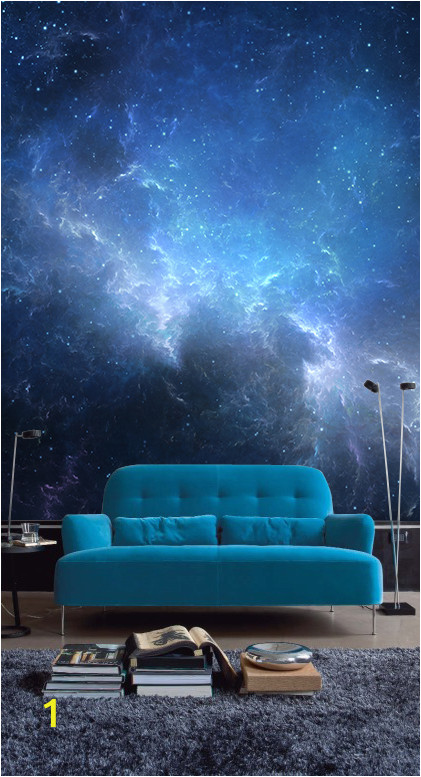 Night Sky Wall Mural Night Sky with Nebula Wall Mural