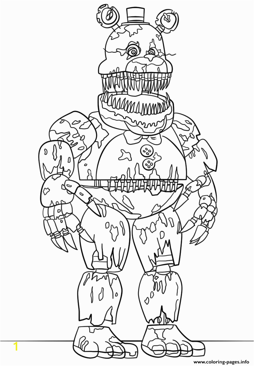 Nightmare Fnaf Coloring Pages Color Pages Five Nights at Freddy039s Coloring Pages