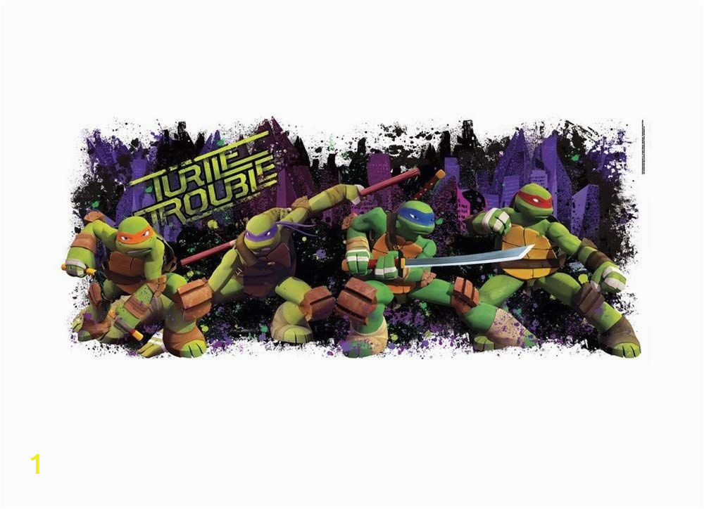 Ninja Turtle Wall Mural Roommates Decor Sticker Teenage Mutant Ninja Turtles Turtle
