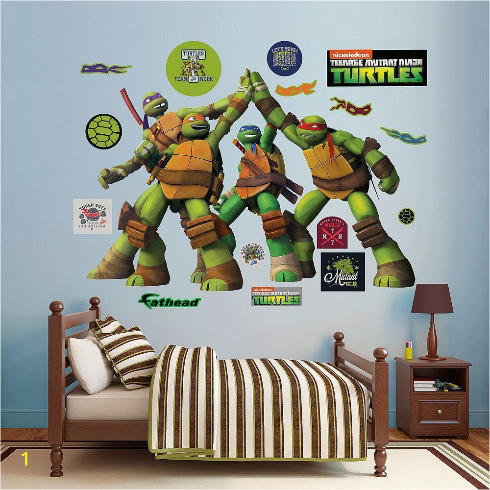 Ninja Turtle Wall Mural Teenage Mutant Ninja Turtles High Five Wall Decals by