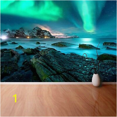 Northern Lights Wall Mural Wall Mural Photo Wallpaper Xxl northern Lights Aurora