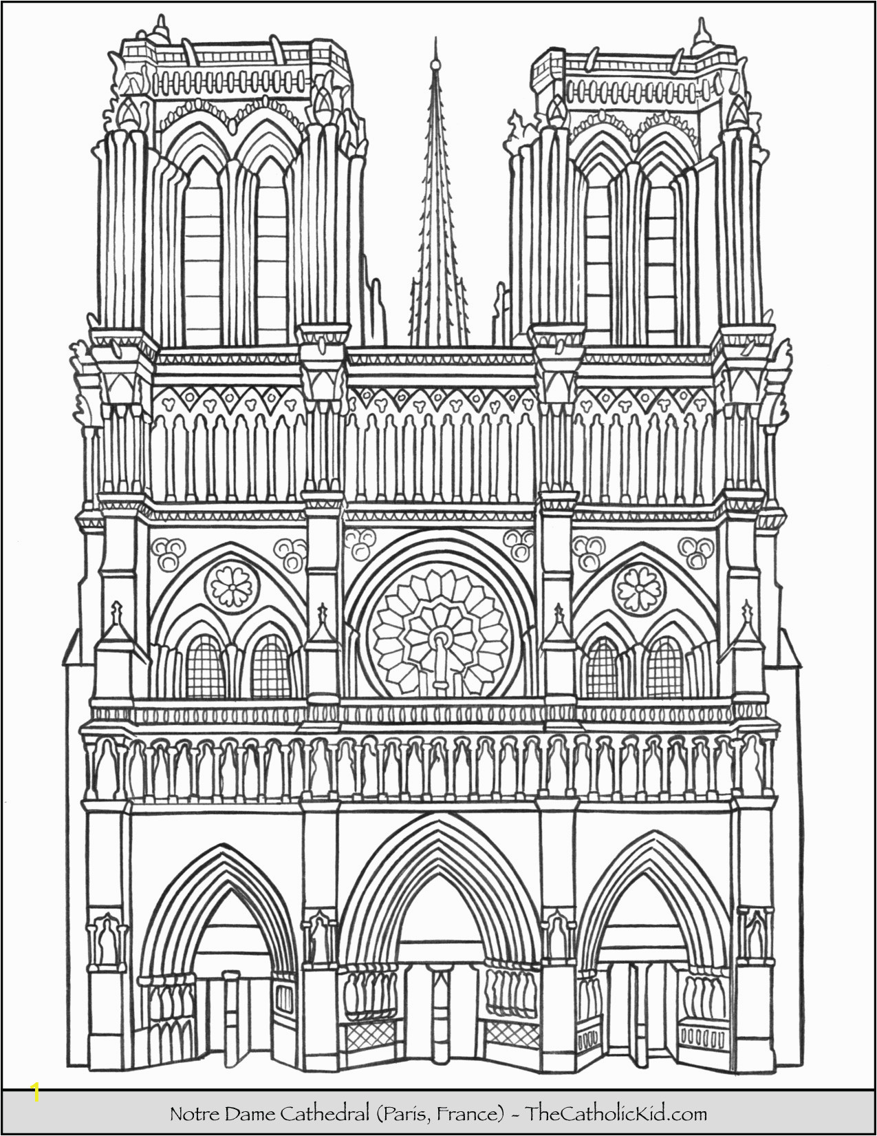 notre dame cathedralloring page thecatholickidm amazing paris pages picture ideas find me in madeline