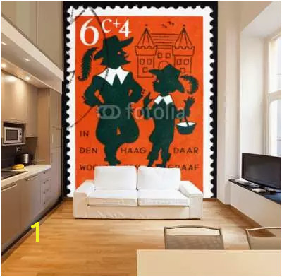 home design kichen dining room apartment postage stamp netherlands 1963 nursery rhyme B webp