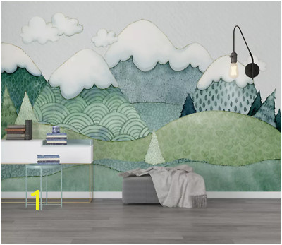 Nursery Wall Mural Ideas 3d Nursery Kids Mountain Self Adhesive Removeable Wallpaper