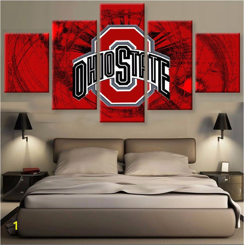 Ohio State Football Wall Murals Hd Printed Limited Edition Ohio State 5 Piece Canvas