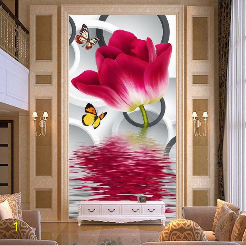 Oriental Garden Wall Mural Cheap Flower House Wallpaper Buy Quality Flowering Hostas