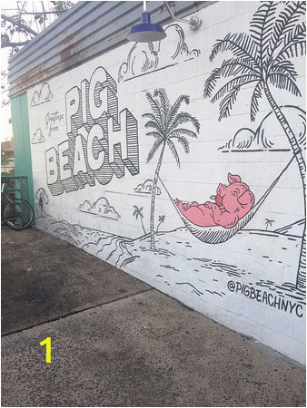Outdoor Beach Wall Murals Outside the Entryway Picture Of Pig Beach Brooklyn