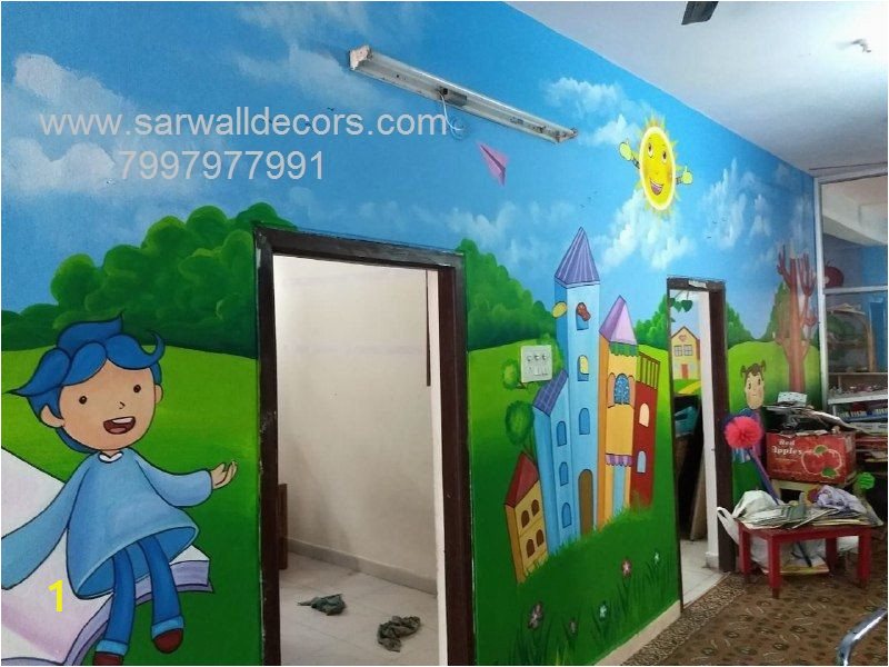 Outdoor Wall Murals for Schools Wall Painting for Pre Primary School Hyderabad Wall Art for