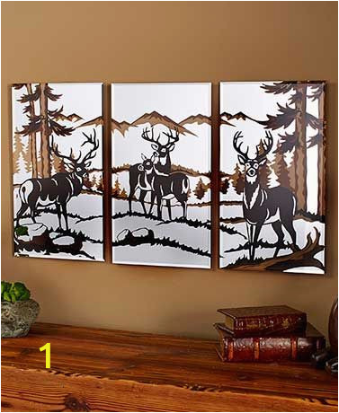 Outdoor Wildlife Wall Murals 3 Pc Wildlife Mirrors