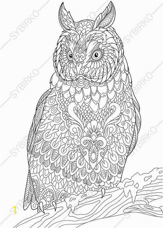 Owl Color Pages for Adults Coloring Pages for Adults Owl Eagle Owl Adult Coloring