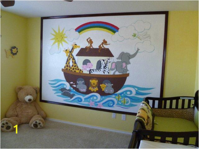 Paint by Number Wall Murals for Kids Rooms Noah S Ark Paint by Number Wall Mural