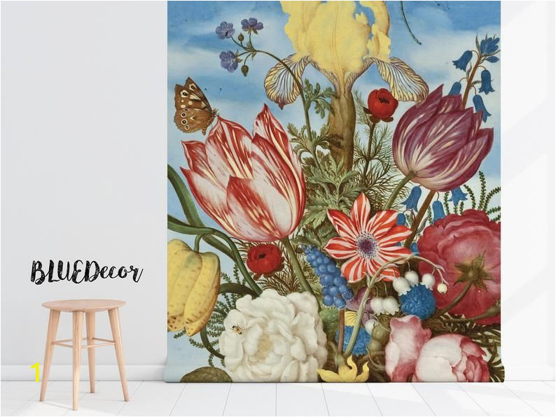 Painted Floral Wall Murals Colorful Oil Painting Wallpaper Self Adhesive Removable