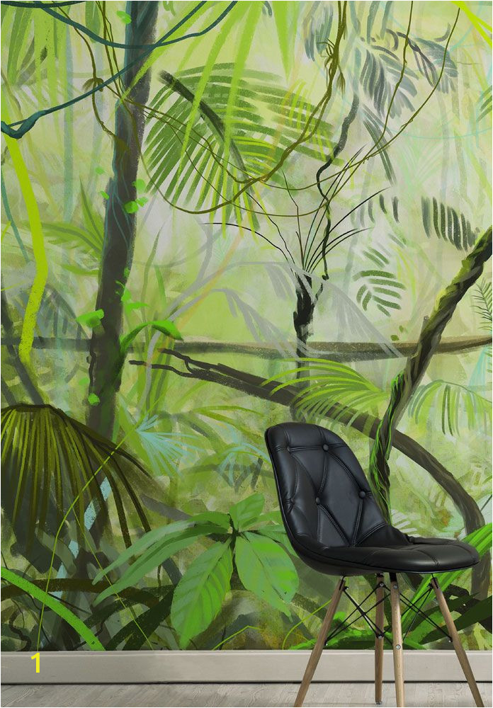 Painted Tropical Wall Murals 10 Shades Of Green
