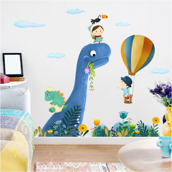 Painting Kids Wall Murals Dinosaur Kids Rooms Home Decor Wall Sticker Cartoon Animal Painting for Baby Room Nursery Decals Posters and Prints Wall Picture Y Wallpaper