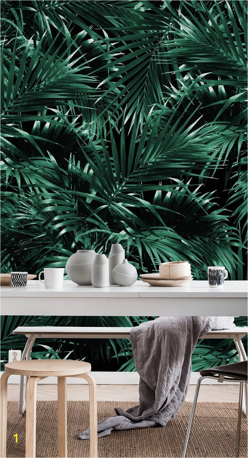 Palm Leaf Wall Mural Tropical Palm Leaf Jungle 12 Wall Mural Wallpaper Patterns