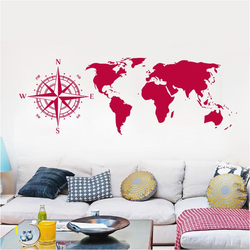 Paris Map Wall Mural Five Colors Optional Wall Stickers World Map Wall Decals for Living Room Fice Decoration Pvc Mural Removable Cheap Wall Clings Cheap Wall Decal From