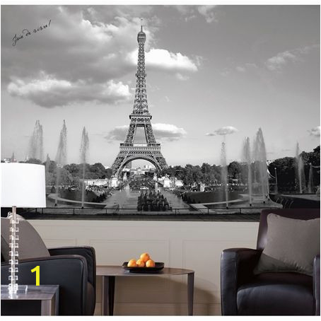 Paris Skyline Wall Mural Apartment Decor without Painting
