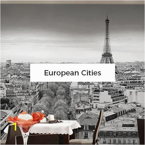 Paris Skyline Wall Mural Cityscape Wall Murals Cityscape Removable Wallpaper