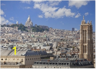 Paris Skyline Wall Mural Paris Skyline From St Jacques tower to the Sacre Coeur