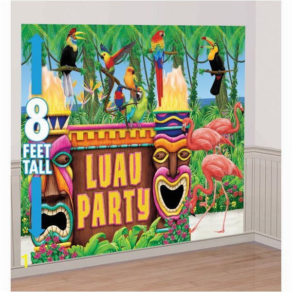 Party City Wall Murals Luau Party Decorating Kit Party City Both