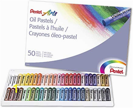 Pastel Colored Pages Manga Pentel Phn 50 Arts Oil Pastels 50 Color Set assorted 50 Count