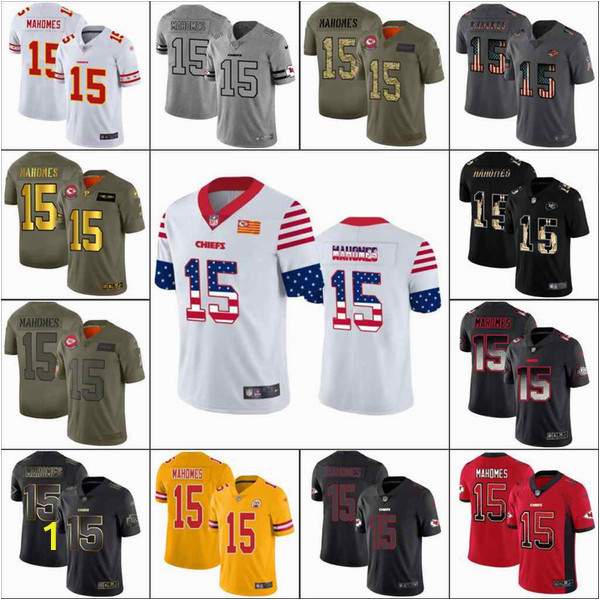 Patrick Mahomes Coloring Pages 2019 Kansas Citychiefs 15 Patrick Mahomes Men Women Youth Olive Camo Salute to Service Retro Usa Flag Statue Liberty Limited Jersey From