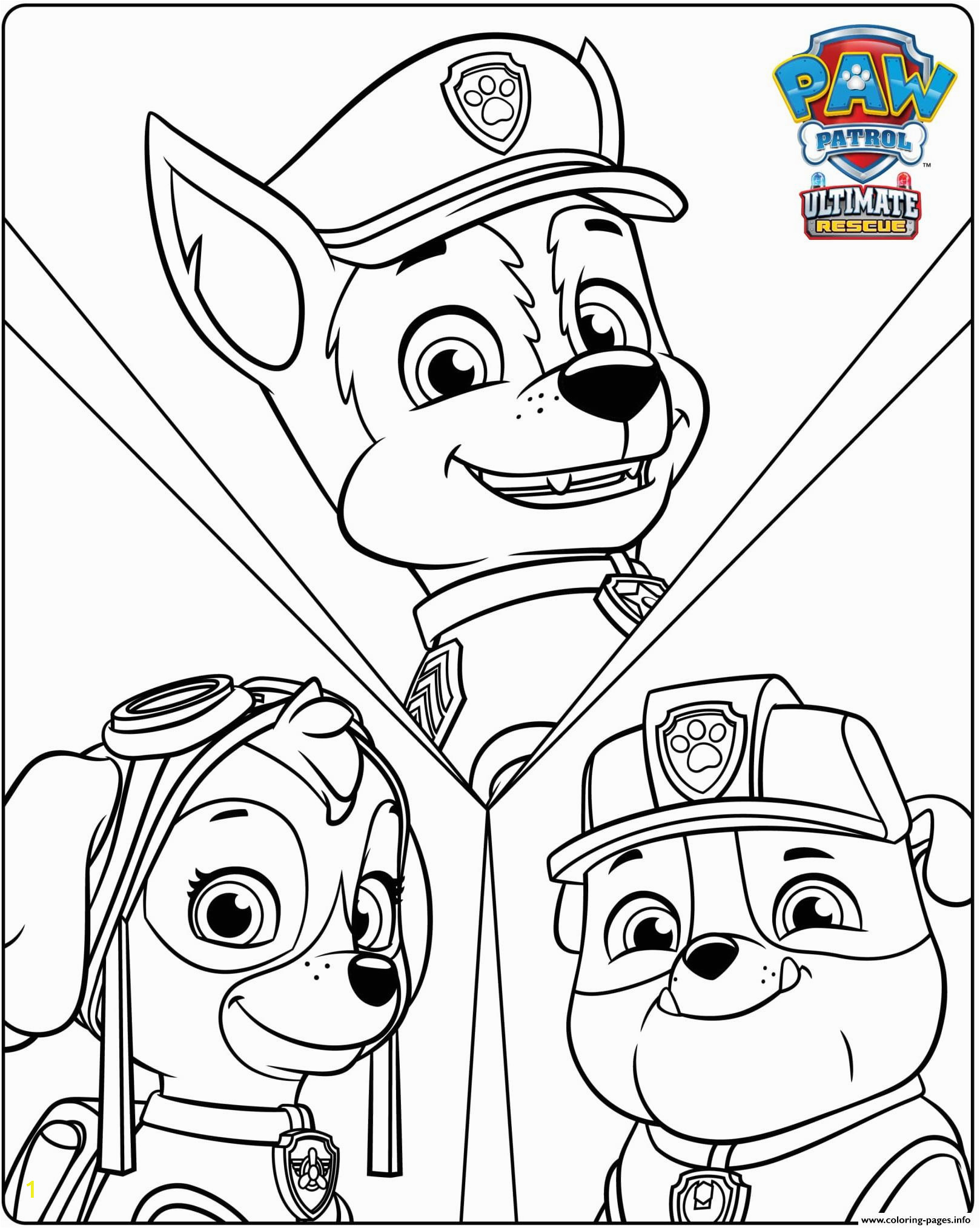 Paw Patrol Ultimate Rescue Coloring Pages Bathroom Chase Coloring Page Paw Patrol Paw Patrol Mighty