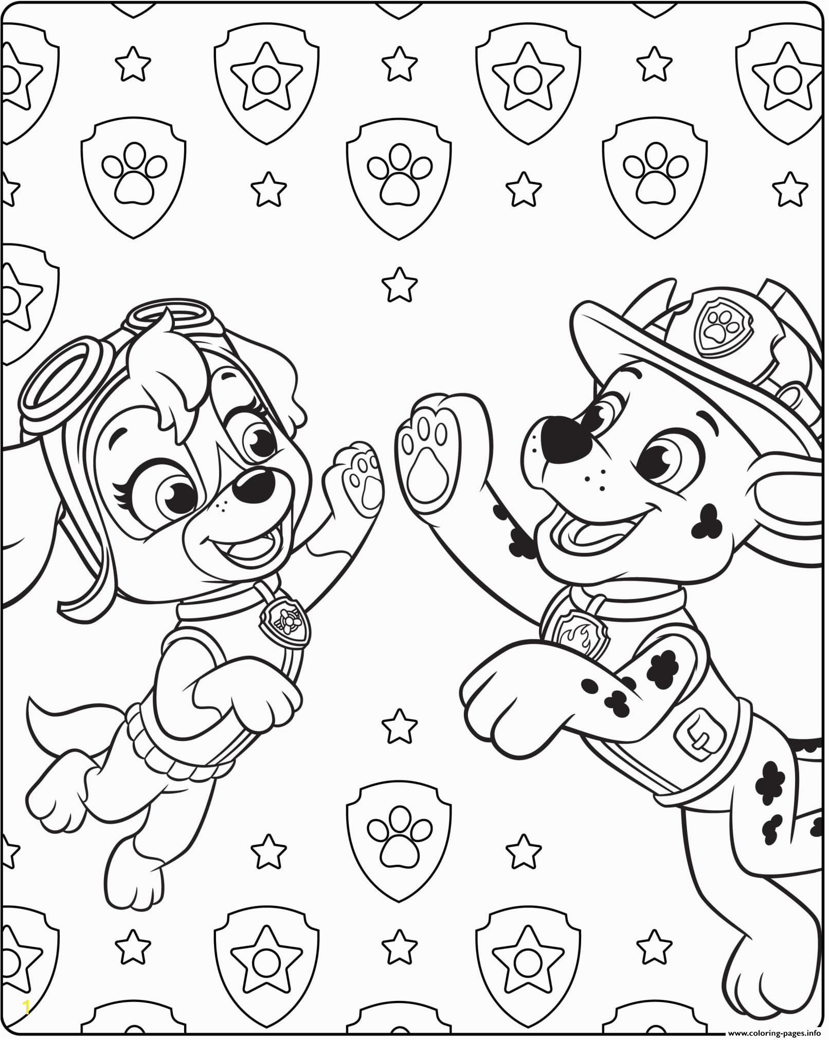 awesome paw patrol coloring pages skyedeas ultimate rescue marshall printable skye ideas from page colouring in and everest chase