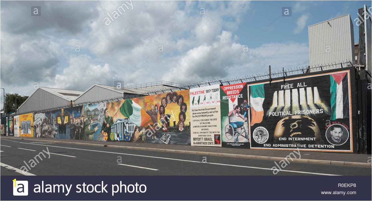 Peace Wall Belfast Murals Belfast Peace Wall Graffiti Stockfotos & Belfast Peace Wall