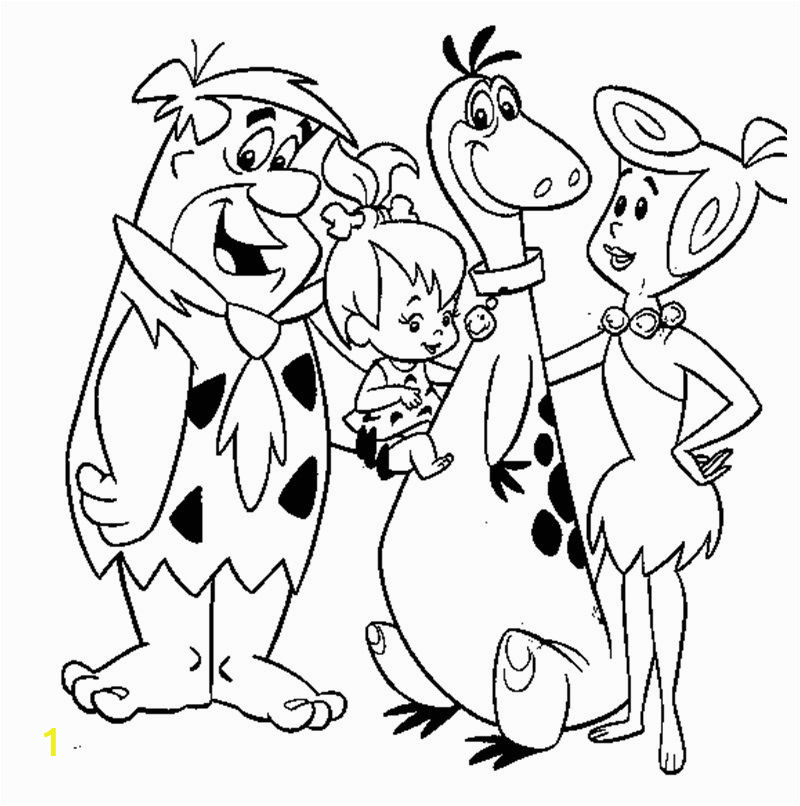 Pebbles Flintstone Coloring Pages Flintstones Coloring Page