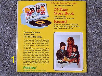 lot 4 peter pan book and record pinocchio popeye pebbles bamm bamm goldilocks