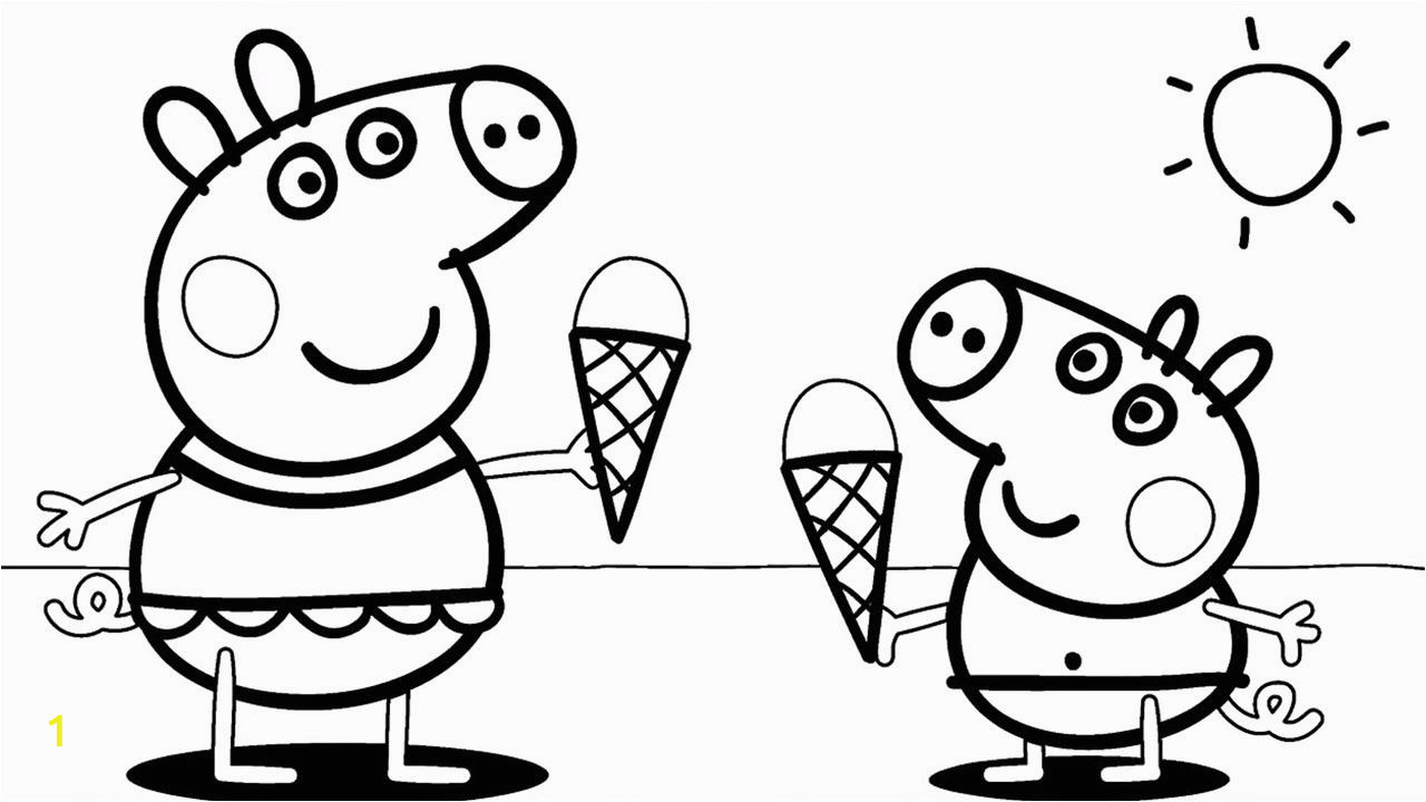 Peppa Halloween Coloring Pages