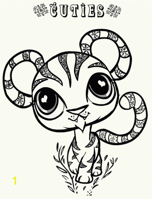 Pet Shop Coloring Pages Tiger Littlest Pet Shop Coloring Sheet for Kids