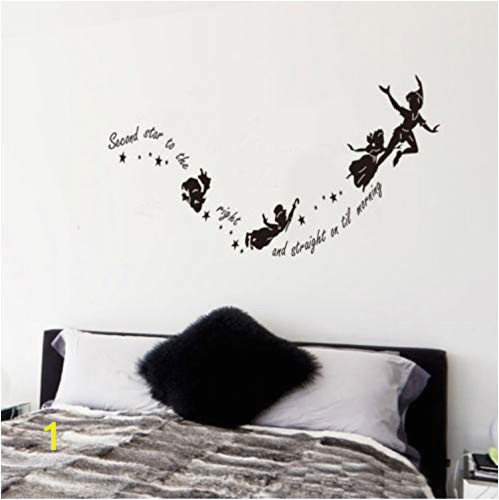 Peter Pan Wall Mural Uk Tinkerbell Second Star to the Right Peter Pan Wall Decal
