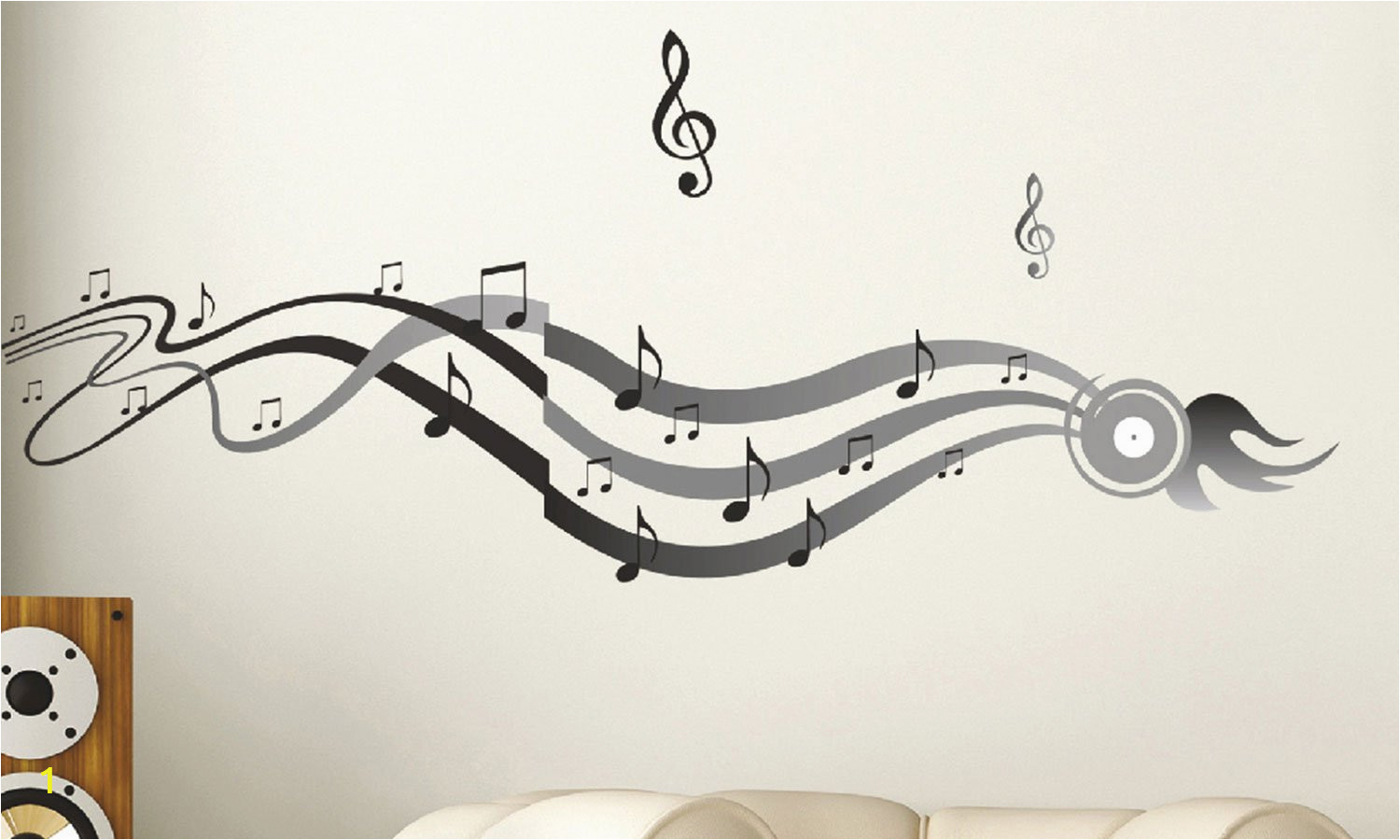 Peter Rabbit Wall Mural Stickers Buy Modern Grey Music Wall Stickers