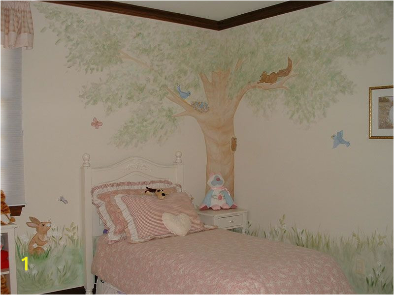 Peter Rabbit Wall Mural Stickers Tree Picket Fence Murals