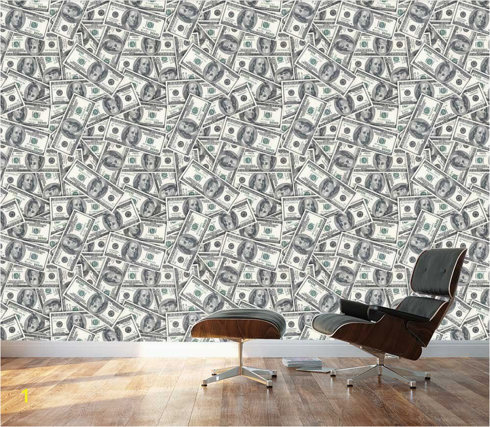 Photo Collage Wall Mural Wall26 100 Dollar Bills Collage Background Money