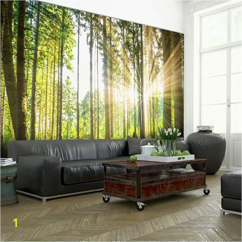 Photo Wall Mural forest Wall Mural forest Creates A Stylish Ambience In the