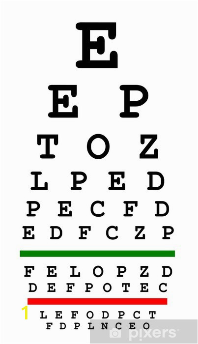 wall murals eyesight test chart