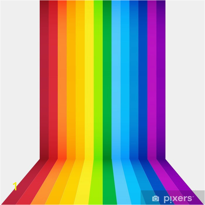 wall murals rainbow perspective background