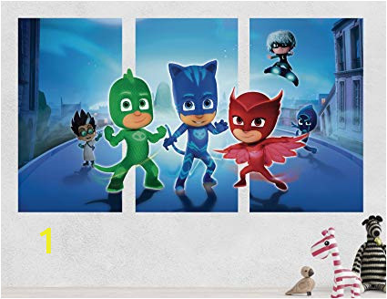 Pj Masks Wall Mural Amazon Pj Masks Gekko Catboy Owlette Battle 3d Sticker