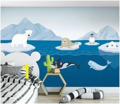 Polar Bear Wall Mural Die 44 Besten Bilder Von Arctic Nursery Arktis