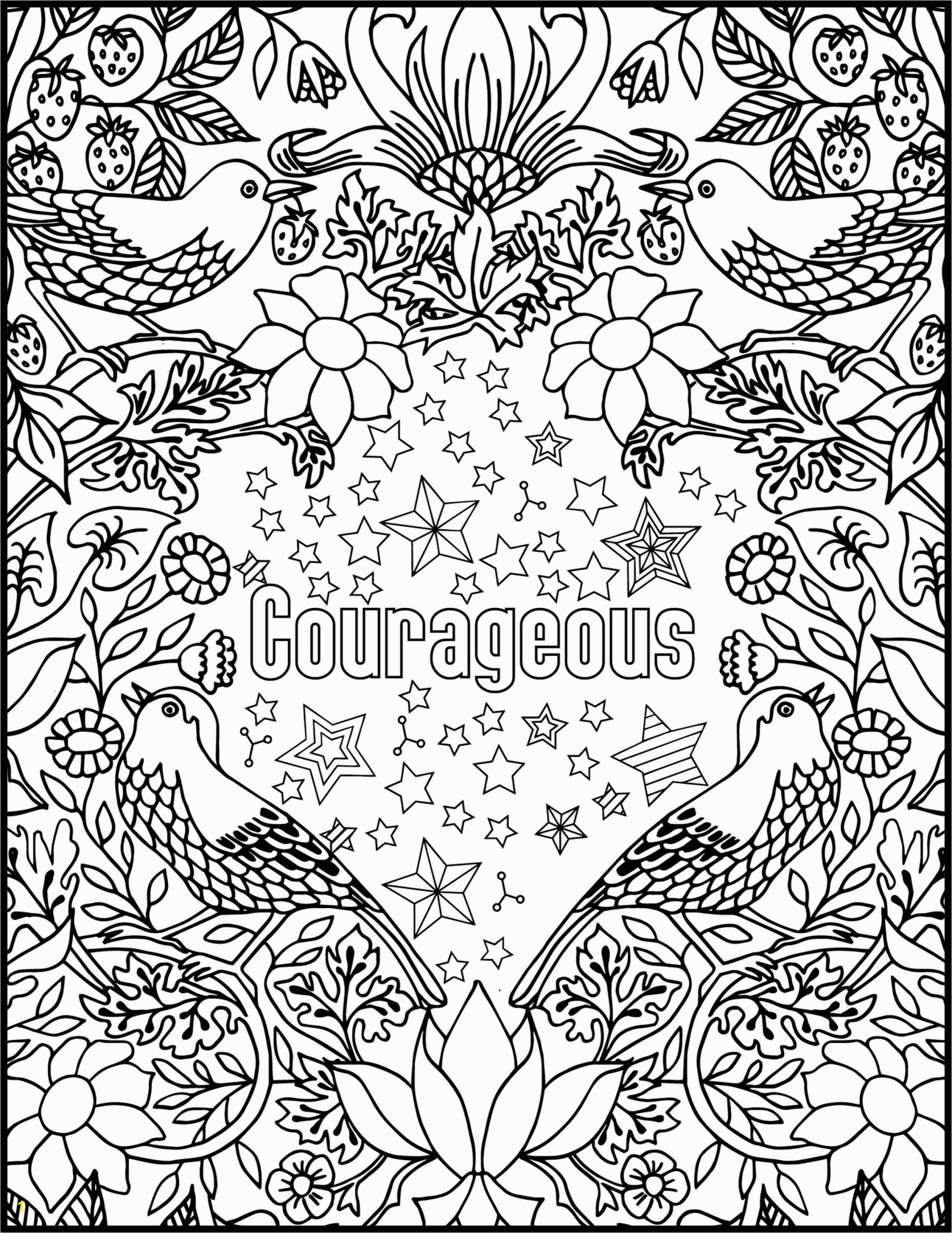 Positive Word Coloring Pages Courageous Positive Word Coloring Book Printable Coloring