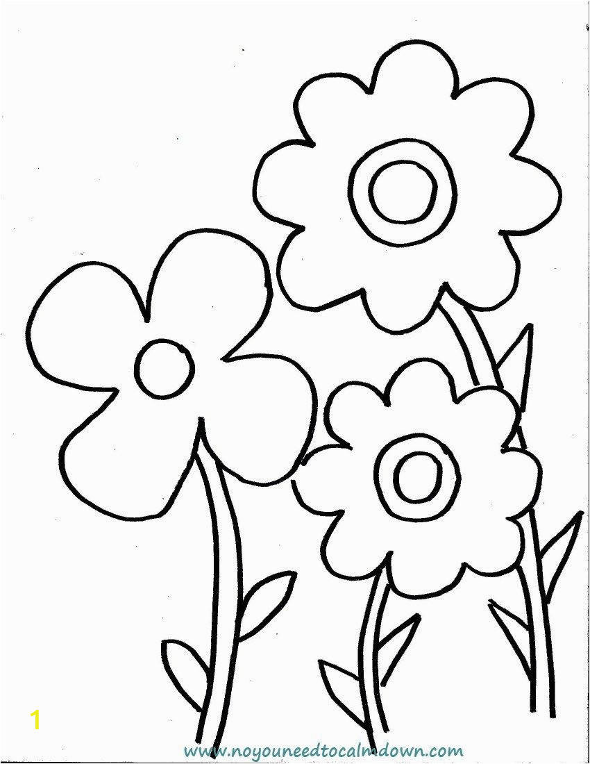 Preschool Coloring Pages for Spring Spring Flowers Coloring Page for Kids Free Printable