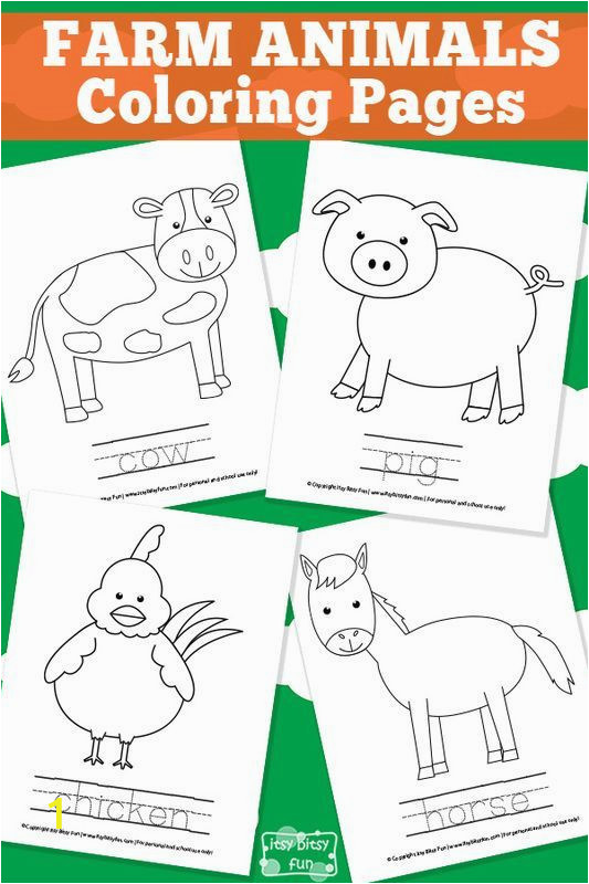 Preschool Farm Animal Coloring Pages Farm Animal Coloring Pages