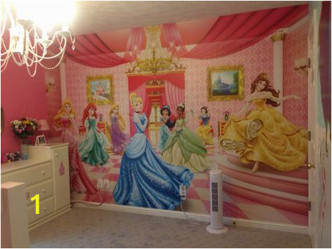 Princess Wall Mural Wallpaper Disney Princess Room Wall Mural Of Eight Disney Princesses