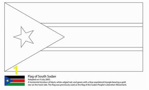 Printable Country Flags Coloring Pages Flag Of south Sudan Coloring Page