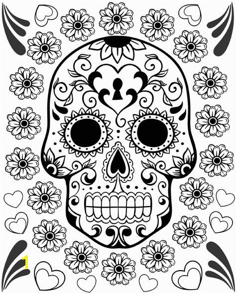 Printable Day Of the Dead Coloring Pages Free Printable Day Of the Dead Coloring Pages