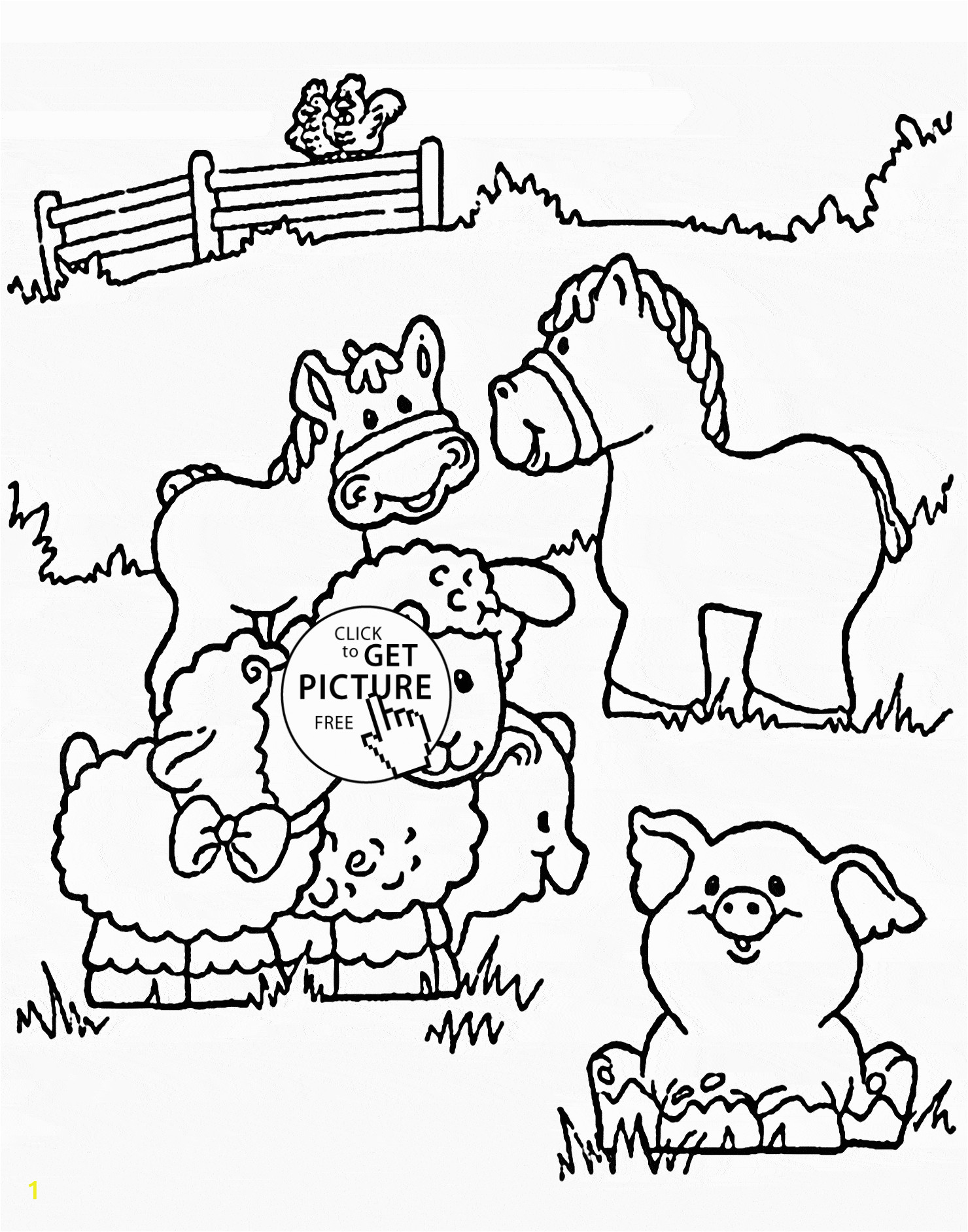 Printable Farm Animals Coloring Pages Funny Farm Animals Coloring Page for Kids Animal Coloring