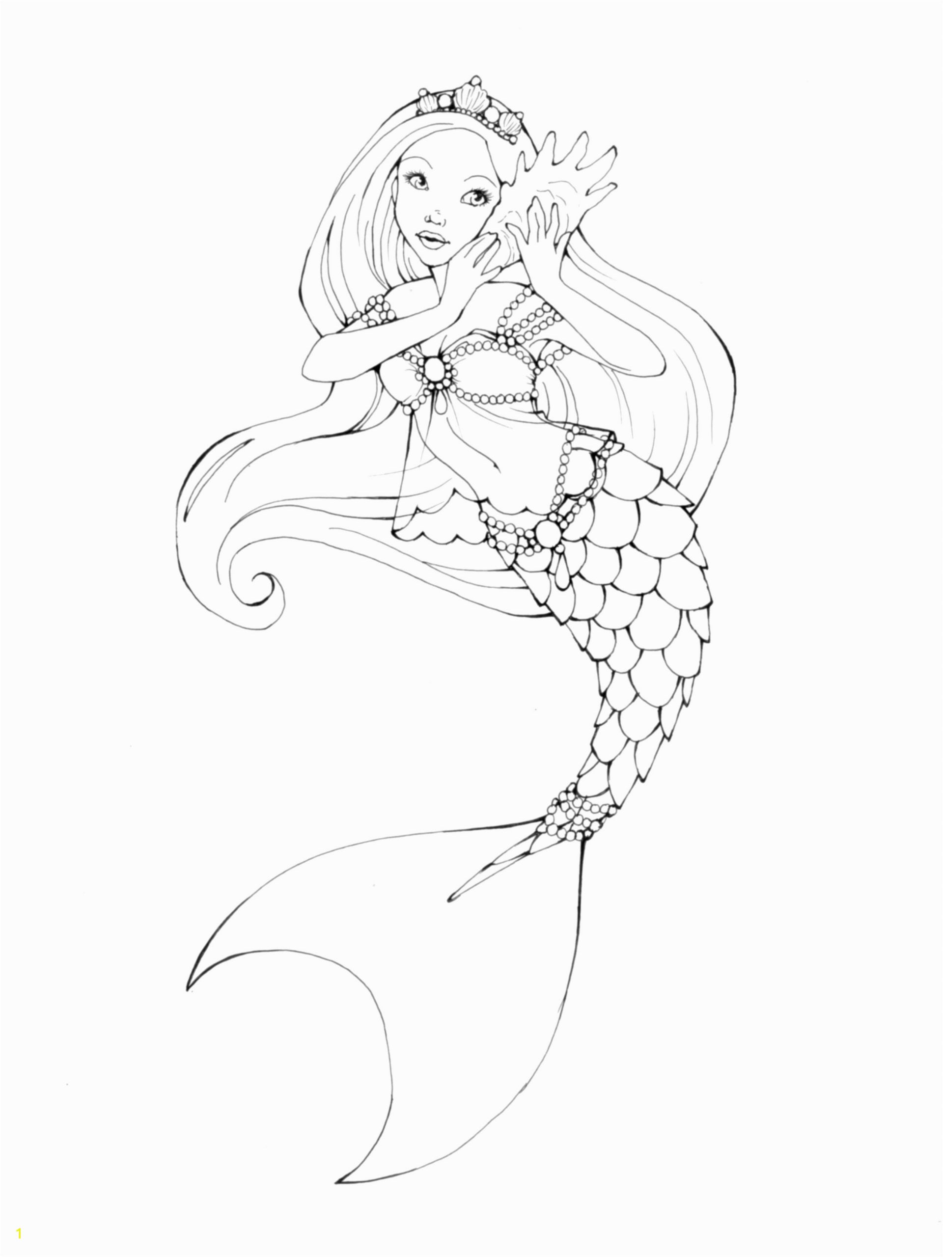 Printable Realistic Mermaid Coloring Pages Pin by Sweettea Blossom On My Home